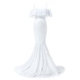 thumbnail image 2 of Vedolay Maternity Dress For Women Women's Maternity Maxi Dress Sleeveless Ruched Pregnancy Photography Dress with Adjustable Waistband,C-White L, 2 of 4