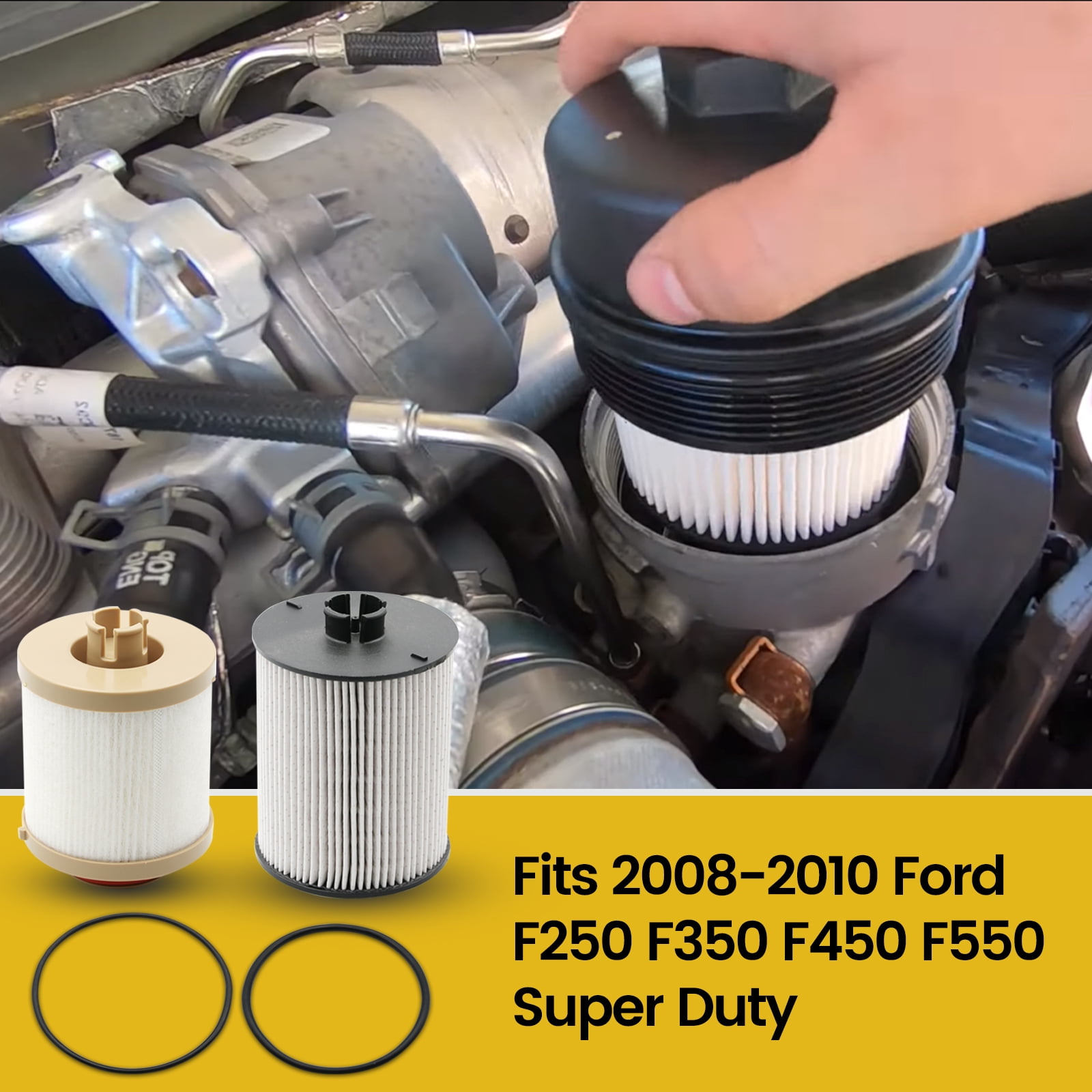 Kit De Filtros De Combustible Y Aceite Para Ford Powerstroke 6.0L 2003-2007, Incluye FD4616 Y FL2016, Repuesto Directo, Compatible Con Motorcraft, Filtro De Agua