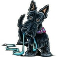 thumbnail image 2 of CafePress - Walking Scottie -  Round Wood Ornament 4", 2 of 2