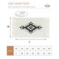 thumbnail image 7 of Abstract Ethnic Bathroom Runner Rug 2'x4'Washable Woven Area Rug, Vintage Black Bohemian Pattern Tassel Kitchen Rug,Throw Floor Mat Carpet Decorative for Living Room Bedroom, 7 of 7