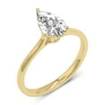 thumbnail image 3 of 14K Yellow Gold Pear Shape Lab Grown Diamond Cathedral Solitaire Engagement Ring - 2.50 Carat | E-F Color, VS1-VS2 Clarity (Ring Size: 7), 3 of 3