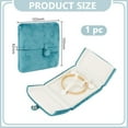 thumbnail image 2 of 1pc Lint Jewelry Packaging Velvet boxes Teal 10x4.7x9.9cm, 2 of 9