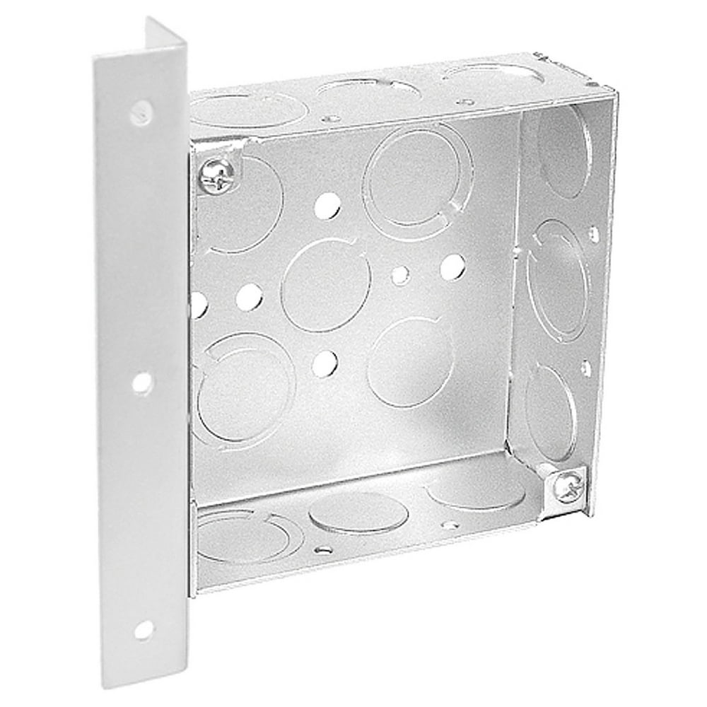 2 Pcs, 4" Square Junction Box, 11/2 In. Deep, Right Angle Mounting