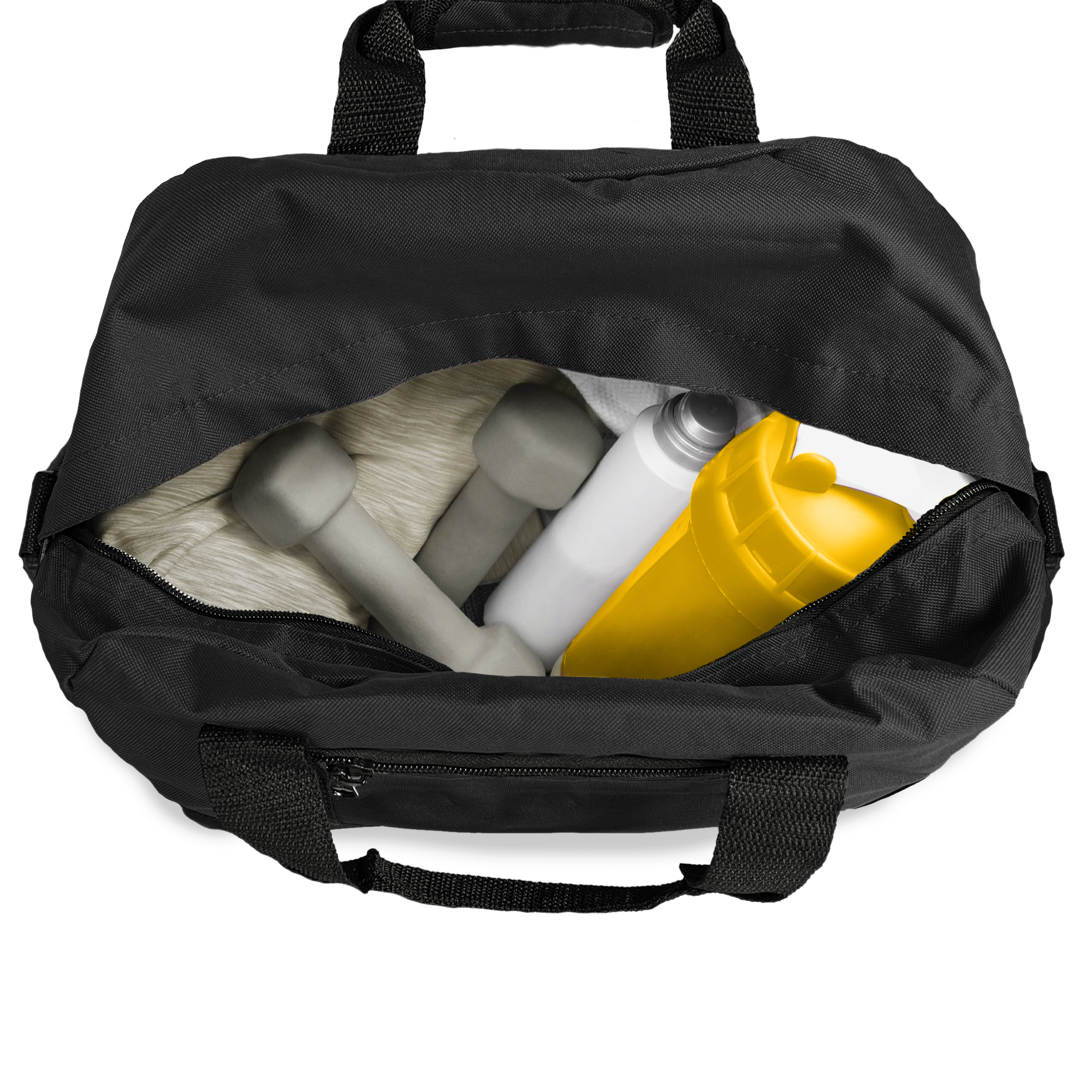 Dalix 14" Small Duffel Bag Gym Bag, Black photo 3