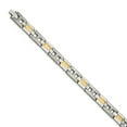 thumbnail image 1 of Bracelet Ip-Plaqué Jaune Titane de 9 Pouces - Poli & Brossé, 1 of 1