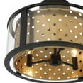 thumbnail image 3 of Eurofase Lighting - Grado - 3 Light Semi-Flush Mount-Black/Gold Finish, 3 of 4