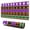 Halloween Striped Icons, variant on Long Mouse Pads for Desk,Halloween Sweets and Witchy Elements Desk Mats on Top Of Desks, Desk Mouse Pad Extra Large with 3mm Non-Slip Base and Stitched Edge for Gaming,Office,Work,Home 31.5x11.8in