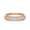 Rose Gold Plated, variant on Lucky Seven Princess Moissanite Half Full eternity Ring in (G-H, I2-I3), 14K Yellow Gold Plated, Promise Ring