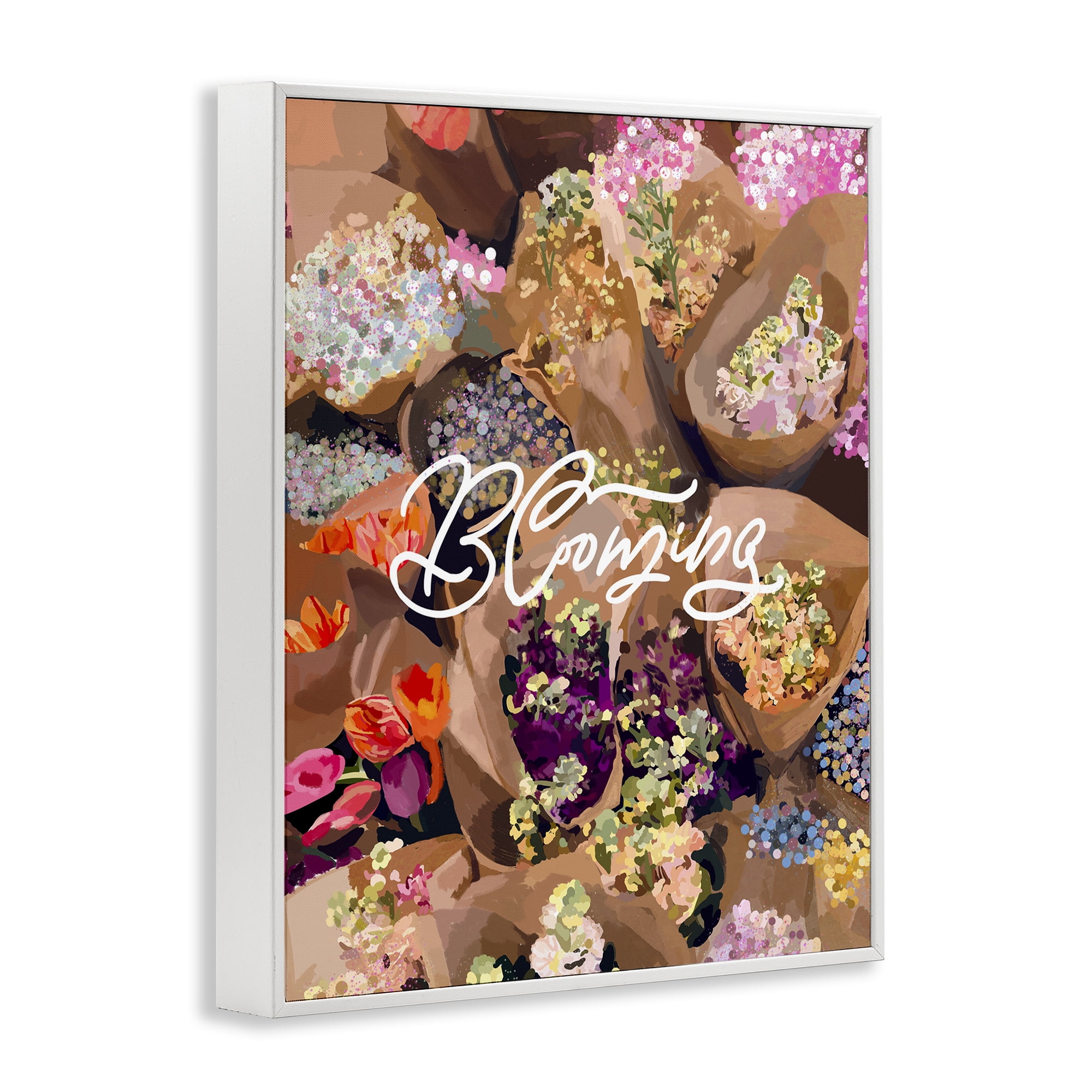 Stupell Industries Blooming Spring Bouquets White Framed Giclee Art, design by Amelia Noyes