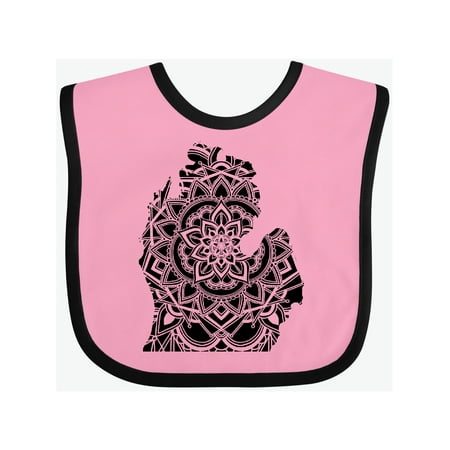 

Inktastic Michigan Silhouette Mandala Gift Baby Boy or Baby Girl Bib