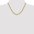 thumbnail image 2 of Auriga 10K Yellow Gold 6.6 mm Semi-Solid Figaro Chain Necklace for Women 18", 2 of 6