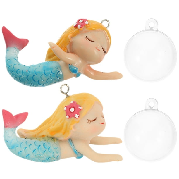 2Pcs Aquarium Floating Mermaid Aquarium Float Mermaid Tank Floating Crafts Fish Tank Mermaid