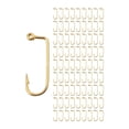 thumbnail image 1 of Mosiee 100Pcs Golden Color 90 Degree For Crankhook Worm Lure Barbed Fishing Hooks, 1 of 9