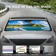 thumbnail image 2 of Beach Car Windshield Sun Shade Surf Board Palm Tree Foldable UV Ray Sun Visor Protector Sunshade to Keep Your Vehicle Cool 51"x28", 2 of 7