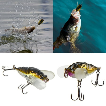 1 Pc water Cicada Fishing Lures 6g Insect Soft Wings Wobblers Crankbaits Artificial Plastic Bait Minnow for Bass Pike