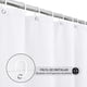 thumbnail image 4 of Cortina de Baño para Ducha, Tela Impermeable y Antimoho, con Ojales de Metal y 12 Ganchos, Tejido de Poliéster Grueso, Lavable a Máquina, Apto para Hoteles y Casa, Blanco, 4 of 4