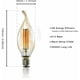 thumbnail image 2 of 6 bombillas Edison E14 de 4 W, estilo retro, decorativas, tipo vela, C35L, luz blanca cálida, estilo antiguo, tipo vela, bombilla LED, 2 of 5