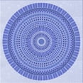 thumbnail image 1 of Ahgly Company Indoor Square Patterned Blue Ribbon Blue Area Rugs, 7' Square, 1 of 6
