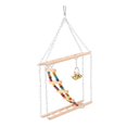 thumbnail image 3 of ZOUSSIQI Pet Hanging Ladder Bridge Steps Stairs Climbing Swing Double-Layer Wood Hamster Parrot Cage Toy CW04#1208, 3 of 13