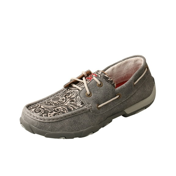 Twisted X Boots Womens Grey Driving Moc 7 Brown