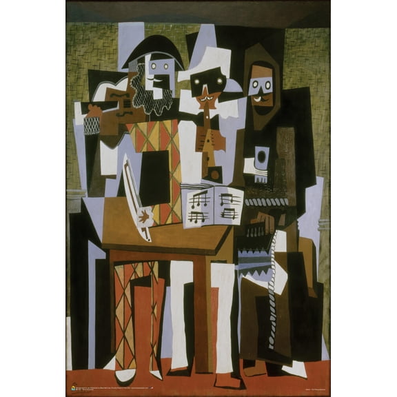 Three Musicians by Pablo Picasso Poster 24" x 36"