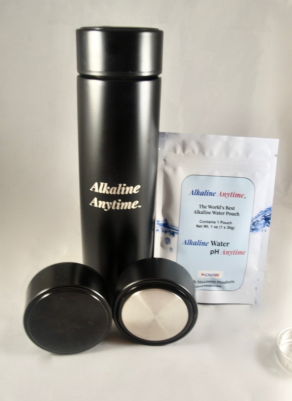 Alkaline Anytime Alkaline Water Bottle Flask1 Alkaline Filter2 Lids