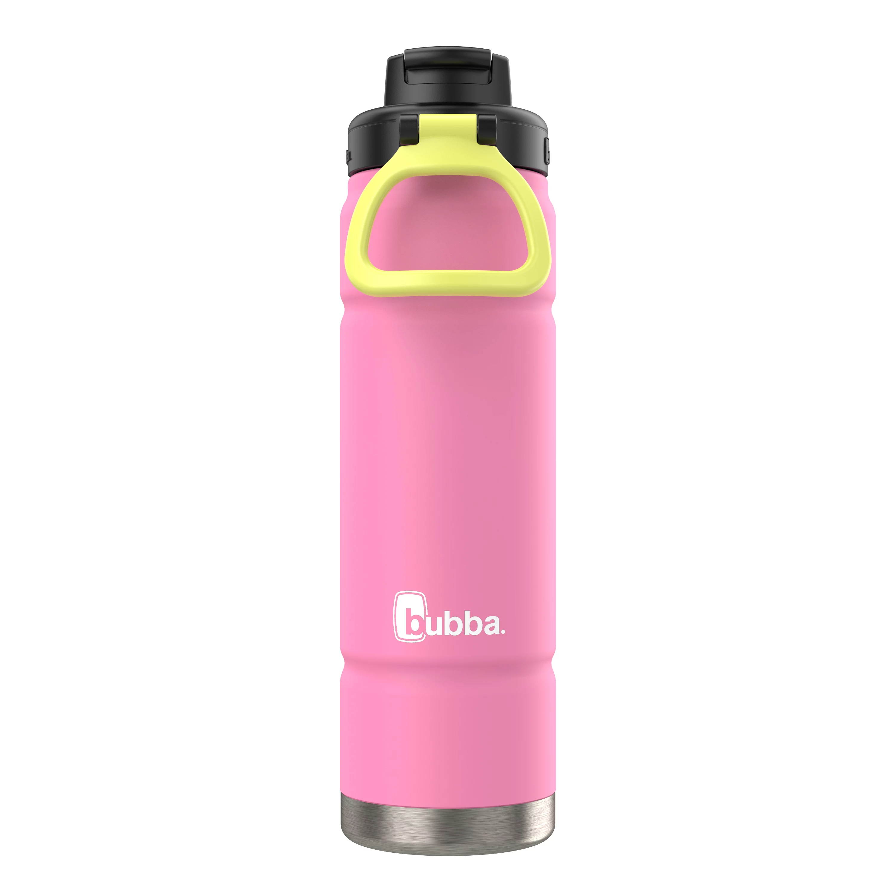 bubba Trailblazer Stainless Steel Water Bottle with Straw Lid, 24 oz (709 mL), Vacuum-Insulated, Azalea