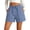 #232-Blue, variant on Favoffer Women's Casual Summer Shorts Elastic Drawstring Waist Pocket Loose Breathable Short Pants Loungewear Bottom for Home Workout Indoor
