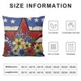 thumbnail image 5 of Shiartex 4th of July Patriotic Pillow Covers USA Flag Red Blue Stars Floral Holiday Striped Decorative Pillow Cases Square Cushion Cover Farmhouse Decor for Home Sofa Couch Bed White, 5 of 5