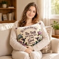 thumbnail image 4 of Throw Pillow Cover Embroidered Hummingbird Hydrangea Decorative Pillow | Spring Decor for Home | Living Room Decor | Purple and Blue Floral Accent, 4 of 7