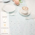thumbnail image 3 of Caminito de mesa Uxcell azul lago, 11" x 30 pies, decoración de malla metálica con lentejuelas, 3 of 6