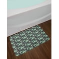 thumbnail image 2 of Grey and Green Bath Mat, Nostalgic Flowers in Abstract Style Leaves Blossoms Flourishing Nature, Plush Bathroom Decor Mat with Non Slip Backing, 29.5" X 17.5", Grey Mint Green, by Ambesonne, 2 of 2