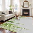 thumbnail image 2 of Area Rug for Living Room, Sage Green Non-Slip Indoor Large Carpet for Bedroom/Dining Room, Summer Botanical Leaves Watercolor Washable Low-Profile Rectangle Floor Runner Rugs - 5 x 7 Ft, 2 of 8