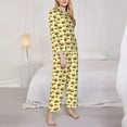 thumbnail image 3 of Yiaed Burgers And Hot Dogs Print Pajamas Women's Long Sleeve Sleepwear Soft Button Down Loungewear Pjs Lounge Set Nightwear Womens Pajama Pants-X-Large, 3 of 7