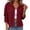 Wine, variant on Annhoo Fall Jackets for Women Button Down Lapel Neck Long Sleeve Corduroy Cropped Coat Trendy Outerwear Jacket