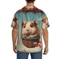 thumbnail image 5 of Haiem Hot Air Balloon Guinea Pig Men's Casual Shirts Short Sleeve Button Down Shirts Fashion Textured Summer Beach Shirt-Medium, 5 of 7