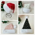 thumbnail image 6 of YUUZONE Christmas Santa Hat with White Brim for Christmas Festival Party New Year Headwear Santa Costume Accessory Gift, 6 of 21