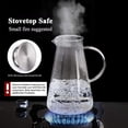 thumbnail image 2 of 2 Liter Glass Pitcher with Lid, Glass Carafe for Water, Iced Tea/Wine/Coffee/Mil, 2 of 5