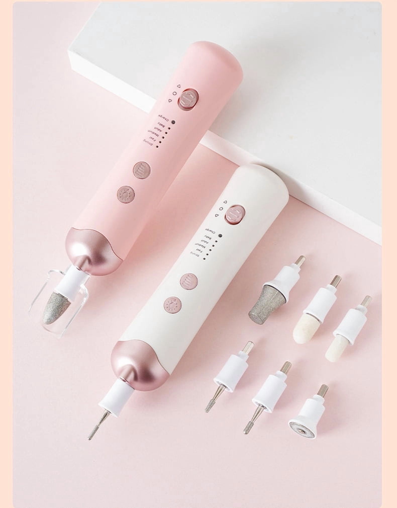 Professional Manicure Pedicure Kit, Electric Nail File Set, Cordless Electric Nail Drill Machine, 5 Speeds Hand Foot Care Tool for Nail Grind Trim Polish