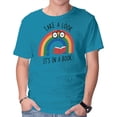 thumbnail image 5 of TeeFury Men's Graphic T-shirt Rainbow Reader - Book | Reading | Turquoise | Small, 5 of 6