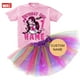 thumbnail image 5 of Conjunto de tutú y vestido para cumpleaños de niñas, traje de fiesta de cumpleaños de Monster High Boll, vestido ligero para fiesta de niñas, falda de 5 años, manga larga, 5 of 5