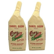 Daniel Boone Fresh Course Stound Ground White Corn Grits 2-2 lb. Bags Gluten Free No Preservatives