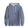 thumbnail image 5 of Gift Giving Sudadera con capucha Lux de gran tamaño en gris jaspeado, 2024 Sudadera con capucha para regalar para mujer 2024 Linda sudadera de muy buen gusto Jersey de manga Tops Azul claro XXXL, 5 of 5