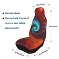 thumbnail image 5 of Easy to Install Car Universal Seat Cover, Abstract Orange Swirl Fractal Four Seasons Universal Front Seat Cover, 2-Piece, 5 of 8