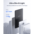 thumbnail image 3 of Kuulaa Frosted 5000mAh Magnetic Charger, 0.27in Ultra-Thin 15W Wireless/20W Wired Power Bank with Stand Compatible for iPhone17/16/15/14/13，Samsung, 3 of 8
