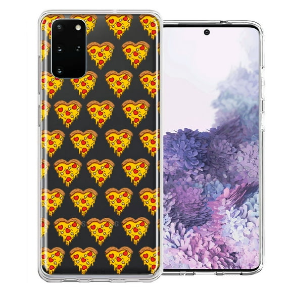 MUNDAZE For Samsung Galaxy S20 Pizza Hearts Polka dots Design Double Layer Phone Case Cover
