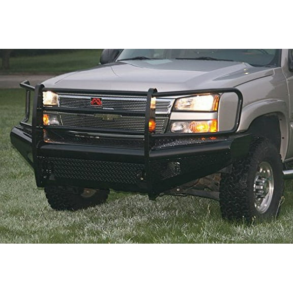 Fab Fours CH05-S1360-1 Black Steel Front Ranch Bumper Fits select: 2003-2007 CHEVROLET SILVERADO