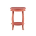 thumbnail image 4 of Powell Fiore Round Indoor Accent Side Table with Shelf, 24" Tall, Coral, 4 of 6