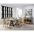 thumbnail image 4 of Acme Nathaniel Rectangular Wooden Trestle Dining Table in Maple Indoor, 4 of 13