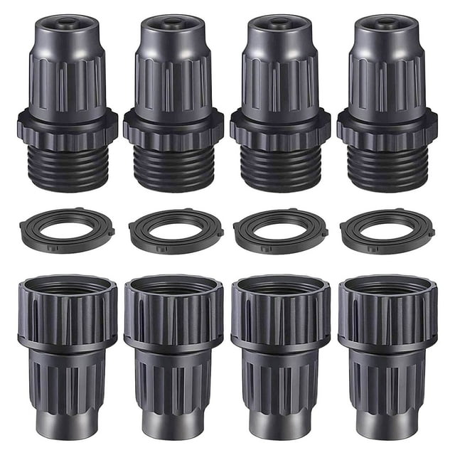 Hose Repair Kit,Expandable Garden Hoses Expandable Garden Hose Repair Kit, Plastic Garden Hose Connector, Male and Female Hose End Repair Fittings, 4 Pcs Expandable Garden Hose